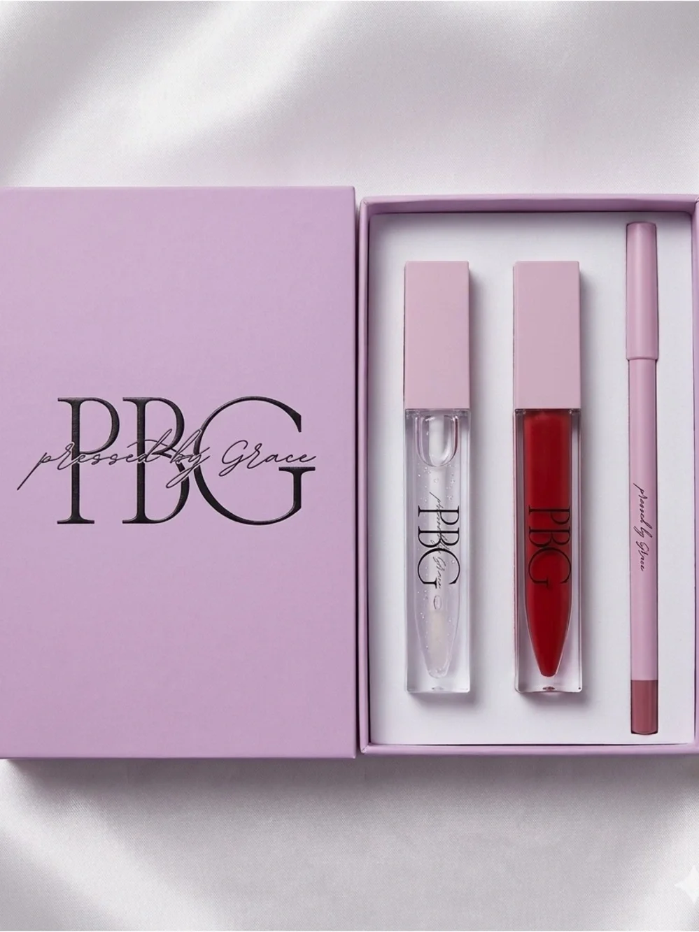 Red Lip Duo Set with Red Lip Gloss & Clear Gloss